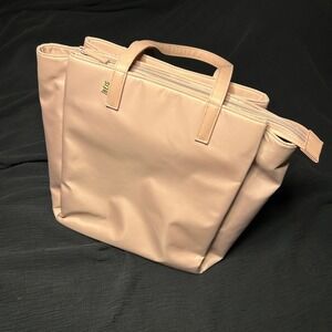 BEIS Commuter Tote Bag Pink Nylon Multi Compartment Laptop Work Travel Bag